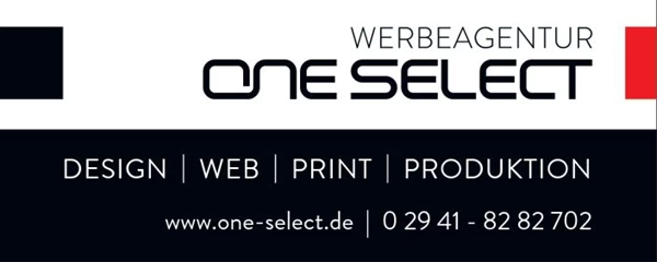 Logo unseres Sponsors WerbeAgentur One Select